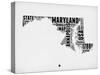 Maryland Word Cloud 2-NaxArt-Stretched Canvas