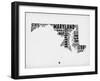 Maryland Word Cloud 2-NaxArt-Framed Art Print