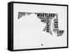 Maryland Word Cloud 2-NaxArt-Framed Stretched Canvas