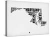 Maryland Word Cloud 2-NaxArt-Stretched Canvas