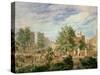 Marylebone Road at the Junction with Lisson Grove Showing the Philological School in Summer, 1849-T. Paul Fisher-Stretched Canvas