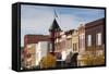 Marysville Downtown City View, Kansas, USA-Walter Bibikow-Framed Stretched Canvas