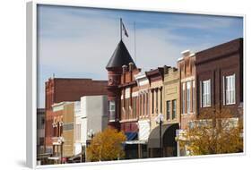 Marysville Downtown City View, Kansas, USA-Walter Bibikow-Framed Photographic Print