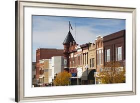 Marysville Downtown City View, Kansas, USA-Walter Bibikow-Framed Photographic Print