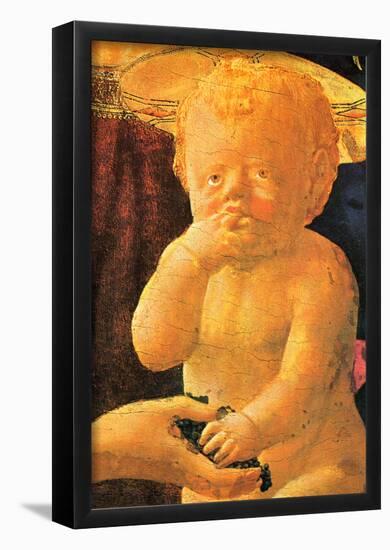 Masaccio St Anne Central Table The Virgin and Child Detail of the Child Art Print Poster-null-Framed Poster