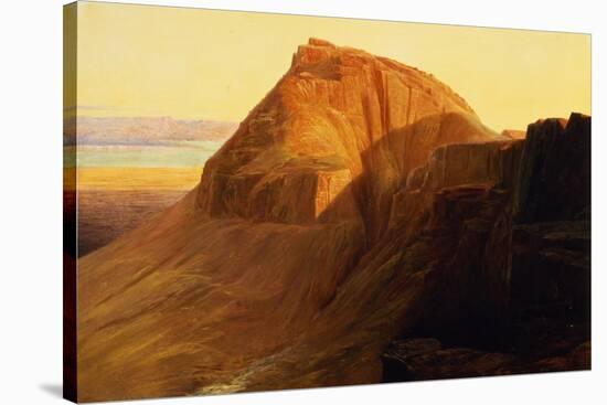 Masada or Sebbeh on the Dead Sea, 1858-Edward Lear-Stretched Canvas