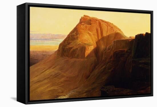 Masada or Sebbeh on the Dead Sea, 1858-Edward Lear-Framed Stretched Canvas