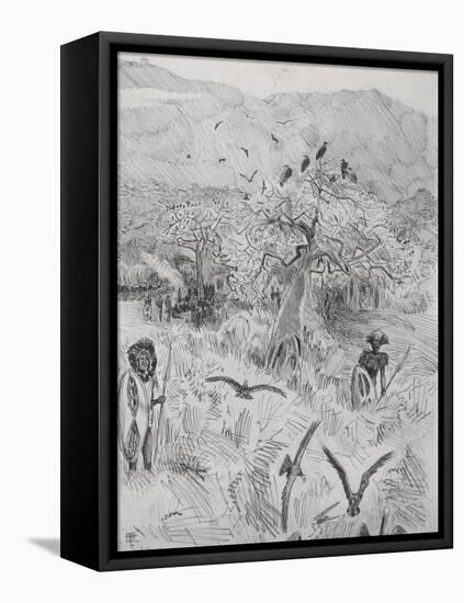 Masai Camp, C.1884-Harry Hamilton Johnston-Framed Stretched Canvas