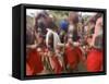 Masai Tribe, Masai Mara National Park, Kenya-Peter Adams-Framed Stretched Canvas