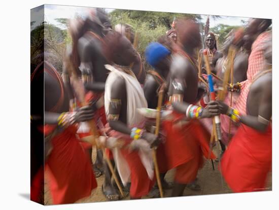 Masai Tribe, Masai Mara National Park, Kenya-Peter Adams-Stretched Canvas