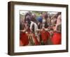 Masai Tribe, Masai Mara National Park, Kenya-Peter Adams-Framed Photographic Print