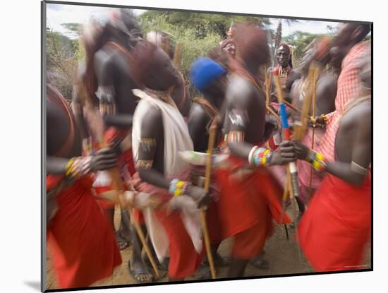 Masai Tribe, Masai Mara National Park, Kenya-Peter Adams-Mounted Photographic Print