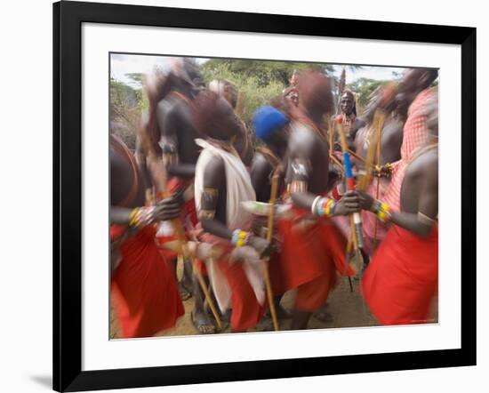 Masai Tribe, Masai Mara National Park, Kenya-Peter Adams-Framed Photographic Print