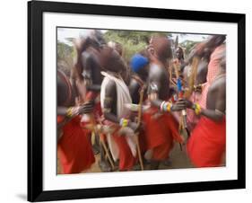 Masai Tribe, Masai Mara National Park, Kenya-Peter Adams-Framed Photographic Print