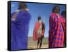 Masai Tribe, Masai Mara National Park, Kenya-Peter Adams-Framed Stretched Canvas