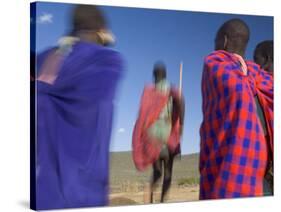 Masai Tribe, Masai Mara National Park, Kenya-Peter Adams-Stretched Canvas