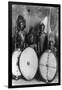 Masai Warriors in War Dress in Kenya Photograph - Kenya-Lantern Press-Framed Art Print