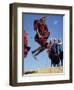 Masai Warriors Perform Jumping Dance, Masai Mara National Park, Kenya, East Africa, Africa-D H Webster-Framed Photographic Print