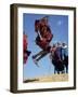 Masai Warriors Perform Jumping Dance, Masai Mara National Park, Kenya, East Africa, Africa-D H Webster-Framed Photographic Print