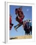 Masai Warriors Perform Jumping Dance, Masai Mara National Park, Kenya, East Africa, Africa-D H Webster-Framed Photographic Print