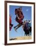 Masai Warriors Perform Jumping Dance, Masai Mara National Park, Kenya, East Africa, Africa-D H Webster-Framed Photographic Print