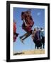 Masai Warriors Perform Jumping Dance, Masai Mara National Park, Kenya, East Africa, Africa-D H Webster-Framed Photographic Print