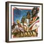 Masai Warriors-Andrew Howat-Framed Giclee Print