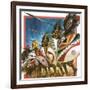 Masai Warriors-Andrew Howat-Framed Giclee Print