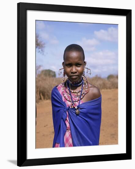 Masai Woman, Kenya, East Africa, Africa-Philip Craven-Framed Photographic Print