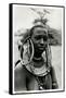 Masai Woman with Ear Hoops-null-Framed Stretched Canvas