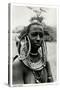 Masai Woman with Ear Hoops-null-Stretched Canvas