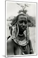 Masai Woman with Ear Hoops-null-Mounted Art Print