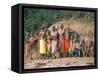 Masai Women and Children, Kenya, East Africa, Africa-Sybil Sassoon-Framed Stretched Canvas