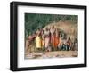 Masai Women and Children, Kenya, East Africa, Africa-Sybil Sassoon-Framed Photographic Print