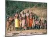 Masai Women and Children, Kenya, East Africa, Africa-Sybil Sassoon-Mounted Photographic Print
