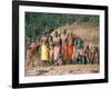 Masai Women and Children, Kenya, East Africa, Africa-Sybil Sassoon-Framed Photographic Print