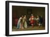 Mascarille Presenting Jodelet to Cathos and Madelon, 1865-Jean Hegesippe Vetter-Framed Giclee Print