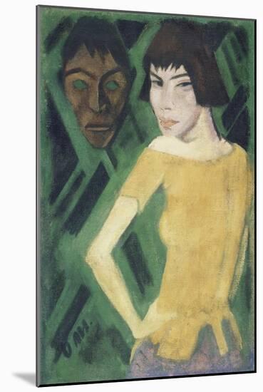 Maschka mit Maske. 1919 - 21-Otto Mueller-Mounted Giclee Print