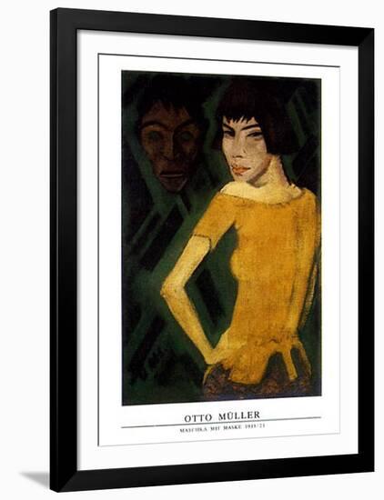 Maschka mit Maske-Otto Mueller-Framed Art Print