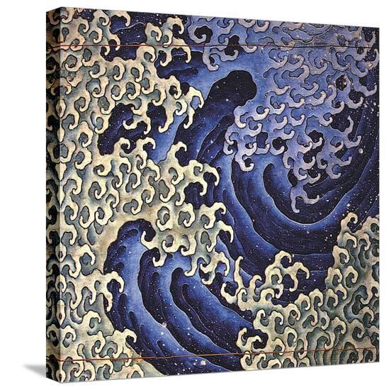 'Masculine Wave (detail)' Stretched Canvas Print