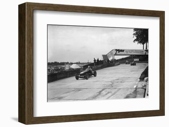 Maserati and Alfa Romeo racing at Brooklands, 1938 or 1939-Bill Brunell-Framed Photographic Print