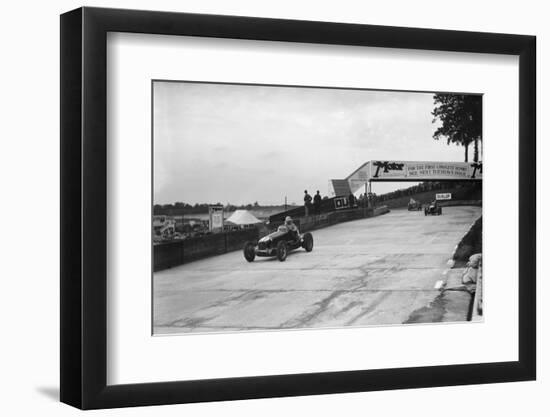 Maserati and Alfa Romeo racing at Brooklands, 1938 or 1939-Bill Brunell-Framed Photographic Print