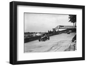 Maserati and Alfa Romeo racing at Brooklands, 1938 or 1939-Bill Brunell-Framed Photographic Print