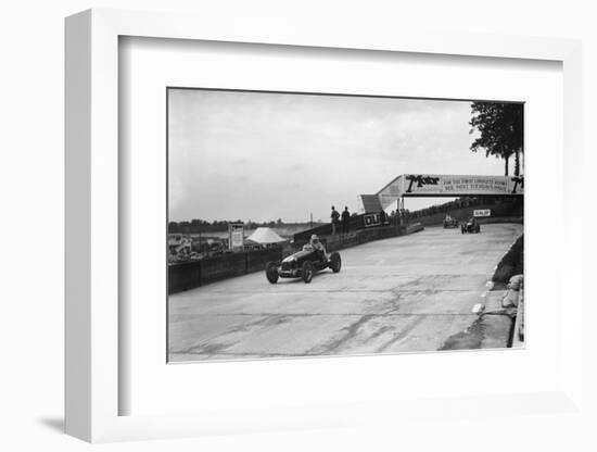 Maserati and Alfa Romeo racing at Brooklands, 1938 or 1939-Bill Brunell-Framed Photographic Print