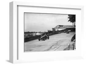 Maserati and Alfa Romeo racing at Brooklands, 1938 or 1939-Bill Brunell-Framed Photographic Print