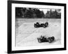 Maserati and Bugatti in Action at Brooklands, Surrey, 1933-null-Framed Photographic Print