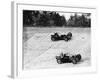 Maserati and Bugatti in Action at Brooklands, Surrey, 1933-null-Framed Photographic Print