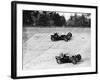 Maserati and Bugatti in Action at Brooklands, Surrey, 1933-null-Framed Photographic Print