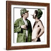 MASH, (aka M*A*S*H), from left: Donald Sutherland, Elliot Gould, 1970.-null-Framed Photo