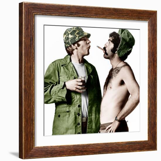 MASH, (aka M*A*S*H), from left: Donald Sutherland, Elliot Gould, 1970.-null-Framed Photo